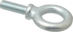 Gibraltar - 3,500 Lb Capacity, Steel, 5/8-11 Thread, Fixed Lifting Eye Bolt - Fully Threaded, 1-3/4" Shank, 2-1/4" Thread Length, Shoulder - Exact Tooling