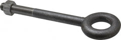 Gibraltar - 4,000 Lb Capacity, Steel, 5/8-11 Thread, Fixed Lifting Eye Bolt - Partially Threaded, 6" Shank, 2-1/2" Thread Length, No Shoulder - Exact Tooling