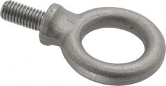 Gibraltar - 1,630 Lb Capacity, Steel, M10x1.50 Thread, Fixed Lifting Eye Bolt - Fully Threaded, 20mm Shank, 19mm Thread Length, Shoulder - Exact Tooling