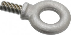 Gibraltar - 8,485 Lb Capacity, Steel, M24x3.00 Thread, Fixed Lifting Eye Bolt - Fully Threaded, 48mm Shank, 47mm Thread Length, Shoulder - Exact Tooling