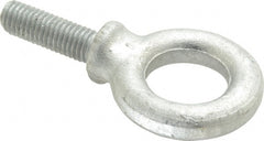Gibraltar - 2,400 Lb Capacity, Steel, 1/2-13 Thread, Fixed Lifting Eye Bolt - Fully Threaded, 1-1/2" Shank, 1-3/4" Thread Length, Shoulder - Exact Tooling