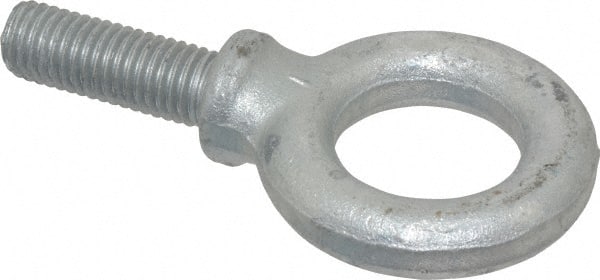 Gibraltar - 4,000 Lb Capacity, Steel, 5/8-11 Thread, Fixed Lifting Eye Bolt - Fully Threaded, 1-3/4" Shank, 2-1/4" Thread Length, Shoulder - Exact Tooling