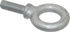 Gibraltar - 4,000 Lb Capacity, Steel, 5/8-11 Thread, Fixed Lifting Eye Bolt - Fully Threaded, 1-3/4" Shank, 2-1/4" Thread Length, Shoulder - Exact Tooling