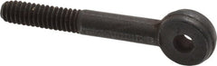 Gibraltar - 1/4-20, External Male Thread, Steel, Eye Hole Head, Rod End - Black Oxide Finish, 1/4" Shank Diam, 2" Hole Center to End, Grade 1030, 3/4" Thread Length - Exact Tooling