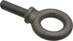 Gibraltar - 2,400 Lb Capacity, Steel, 1/2-20 Thread, Fixed Lifting Eye Bolt - Fully Threaded, 1-1/2" Shank, 1-1/2" Thread Length, Shoulder - Exact Tooling