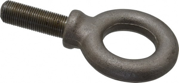 Gibraltar - 4,000 Lb Capacity, Steel, 5/8-18 Thread, Fixed Lifting Eye Bolt - Fully Threaded, 1-3/4" Shank, 1-3/4" Thread Length, Shoulder - Exact Tooling
