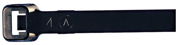 Made in USA - 48-9/16" Long Black Nylon Standard Cable Tie - 175 Lb Tensile Strength, 2.29mm Thick, 4" Max Bundle Diam - Exact Tooling