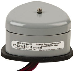 Edwards Signaling - Flashing and Steady, Stackable Tower Light Base Unit - 24 VDC, 1.75 Amp, IP54, IP65 Ingress Rating, 3R, 4X NEMA Rated, Panel Mount - Exact Tooling