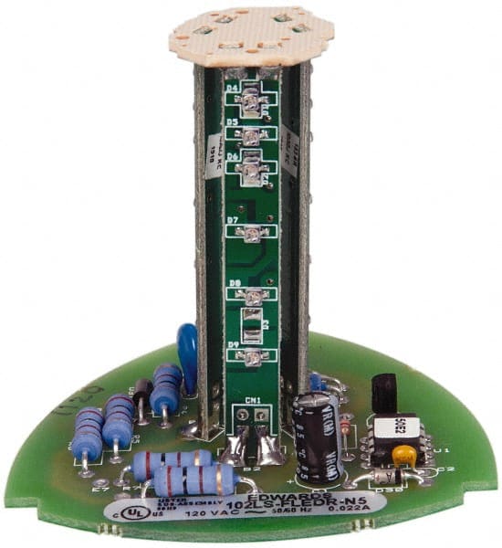 Edwards Signaling - LED Lamp, Red, Flashing, Stackable Tower Light Module - 120 VAC, 0.02 Amp, IP54, IP65 Ingress Rating, 3R, 4X NEMA Rated, Panel Mount, Pipe Mount - Exact Tooling