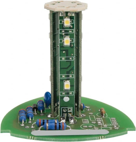 Edwards Signaling - LED Lamp, White, Steady, Stackable Tower Light Module - 24 VDC, 0.06 Amp, IP54, IP65 Ingress Rating, 3R, 4X NEMA Rated, Panel Mount, Pipe Mount - Exact Tooling