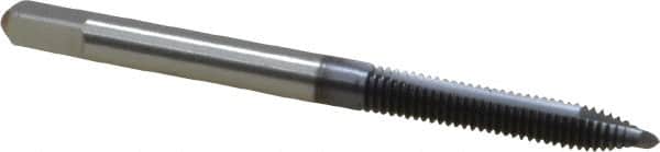 Kennametal - M4x0.70 Metric Coarse, 2 Flute, TiCN Finish, High Speed Steel Spiral Point Tap - Plug Chamfer, Right Hand Thread, 2-1/8" OAL, 3/4" Thread Length, 0.168" Shank Diam, 6H Class of Fit, Series 5351TC - Exact Tooling