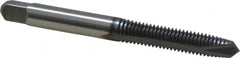 Kennametal - M6x1.00 Metric Coarse, 2 Flute, TiCN Finish, High Speed Steel Spiral Point Tap - Plug Chamfer, Right Hand Thread, 2-1/2" OAL, 1" Thread Length, 0.255" Shank Diam, 6H Class of Fit, Series 5351TC - Exact Tooling