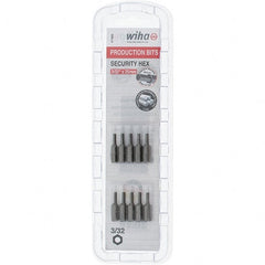 Wiha - 25mm Hex Screwdriver Bit - 1/4" Drive, 1" OAL - Exact Tooling