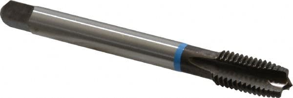 Emuge - 3/8-16 UNC, 3 Flutes, Plug Chamfer, Nitride Finish, Cobalt Spiral Point STI Tap - 0.367" Shank Diam, 3B Class of Fit, Series Rekord B-VA - Exact Tooling