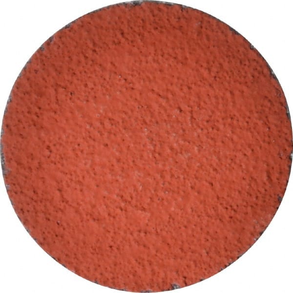 3M - 2" Disc Diam, 50 Grit, Ceramic Quick Change Disc - Type S Attaching System, Coated, Orange, Coarse Grade, 25,000 RPM, 777F Series - Exact Tooling