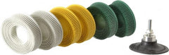 3M - 7 Piece, 3" Diam, Bristle Disc Power Brush Set - Ceramic Aluminum Oxide Abrasive - Exact Tooling
