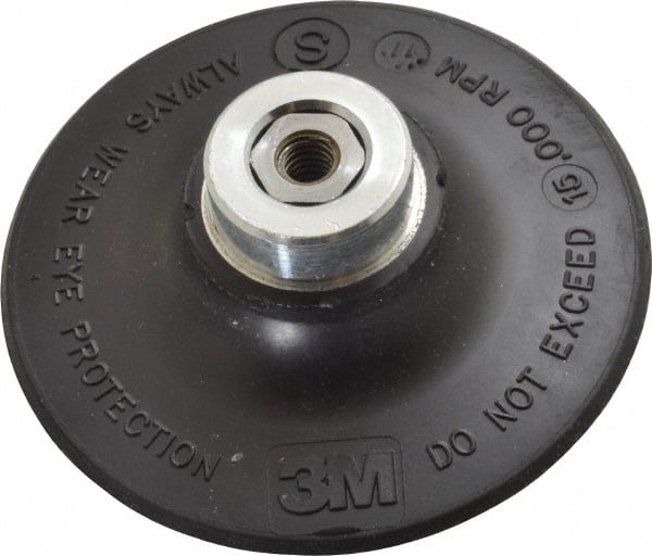 3M - 3" Diam Quick-Change Type R Disc Backing Pad - Soft Density, 15,000 RPM, Roloc TR Compatible - Exact Tooling