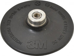 3M - 4" Diam Quick-Change Type R Disc Backing Pad - Medium Density, 12,000 RPM, Roloc TR Compatible - Exact Tooling