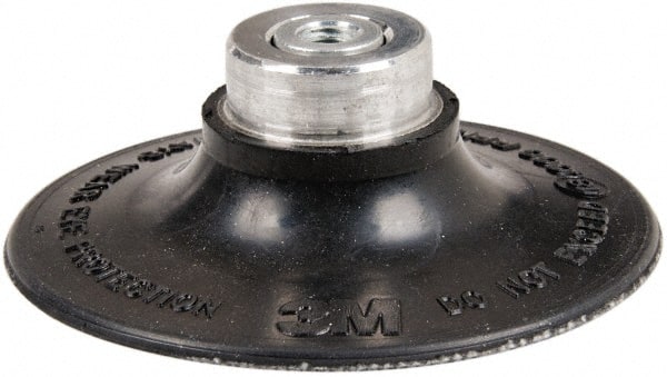 3M - 3" Diam Quick-Change Type S Disc Backing Pad - Medium Density, 18,000 RPM, Roloc TS Compatible - Exact Tooling