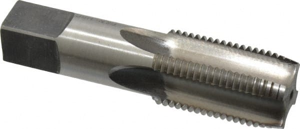 Reiff & Nestor - 1/2-14 NPSF Thread, 4 Flute Standard Pipe Tap - 3-1/8" OAL, 1-3/8" Thread Length, 11/16" Shank Diam, Bright Finish, High Speed Steel - Exact Tooling