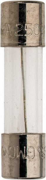 Cooper Bussmann - 250 VAC, 32 VDC, 0.3 Amp, Time Delay Miniature Glass Fuse - 20mm OAL, 10 at 125 V kA Rating, 5mm Diam - Exact Tooling