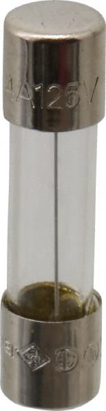 Cooper Bussmann - 125 VAC, 32 VDC, 4 Amp, Time Delay Miniature Glass Fuse - 20mm OAL, 10 at AC kA Rating, 5mm Diam - Exact Tooling