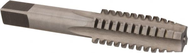 Made in USA - 3/4-6, Left Hand Thread, 2" Thread Length, Acme Thread Tap - 4 Flutes, Spiral Flute, 4-1/4" Overall Length, 2G Class of Fit, Plug Chamfer - Exact Tooling