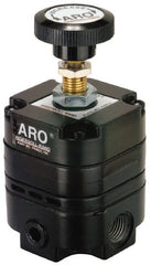 ARO/Ingersoll-Rand - 3/8 NPT Port, 14 CFM, Zinc Precision Constant Bleed Regulator - 2 to 25 psi Range, 150 Max psi Supply Pressure, 1/4" Gauge Port Thread, 2.12" Wide x 4.55" High - Exact Tooling