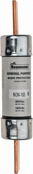 Cooper Bussmann - 125 VDC, 250 VAC, 100 Amp, Fast-Acting General Purpose Fuse - Bolt-on Mount, 5-7/8" OAL, 10 (RMS Symmetrical) kA Rating, 1-1/16" Diam - Exact Tooling