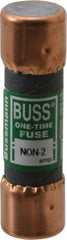Cooper Bussmann - 125 VDC, 250 VAC, 2 Amp, Fast-Acting General Purpose Fuse - Fuse Holder Mount, 50.8mm OAL, 50 at AC/DC kA Rating, 9/16" Diam - Exact Tooling