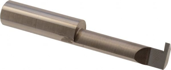 Scientific Cutting Tools - 0.063" Groove Width, 3/8" Min Hole Diam, 1-1/4" Max Hole Depth, Retaining Ring Grooving Tool - 0.11" Projection, 1-1/4" Shank Length, 2-1/2" OAL, Solid Carbide, Uncoated - Exact Tooling