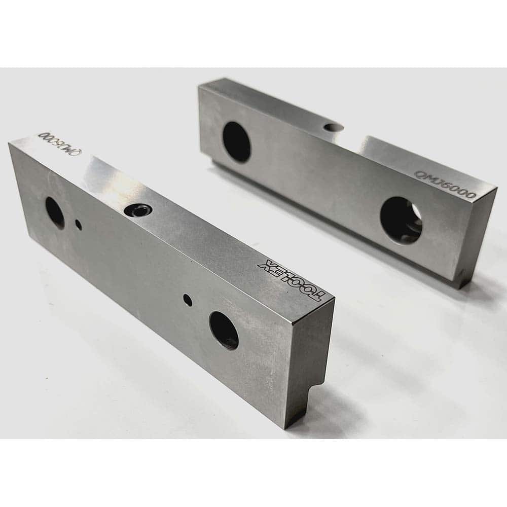 TE-CO - Vise Jaw Sets; Jaw Width (mm): 152.4 ; Jaw Width (Inch): 6 ; Jaw Width (Decimal Inch): 6 ; Set Type: Component Kit ; Material: Steel ; Vise Compatibility: 6" Vises - Exact Tooling