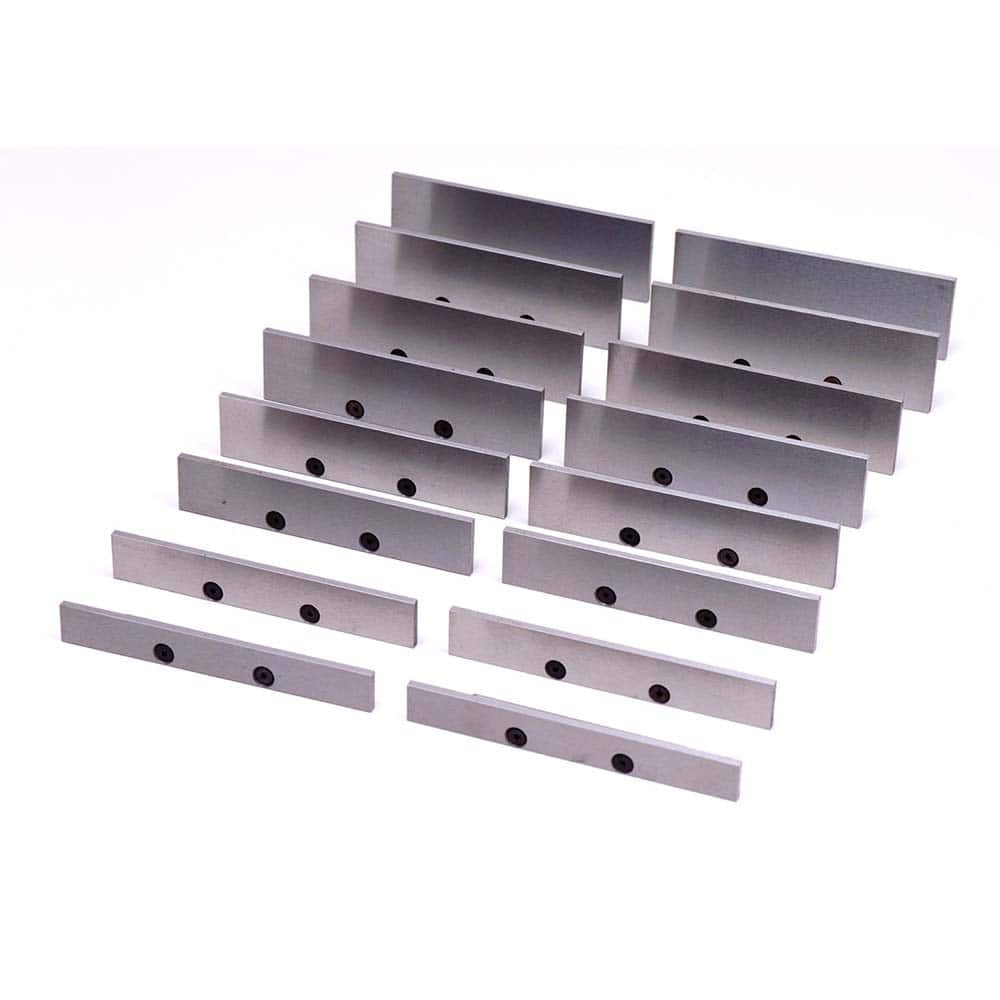 TE-CO - Vise Accessories; Product Type: Parallel Set ; Product Compatibility: 8" Vises ; Number of Pieces: 10 ; Material: Steel ; Jaw Width (Inch): 8 ; Product Length (Inch): 0.118 - Exact Tooling