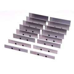 TE-CO - Vise Accessories; Product Type: Parallel Set ; Product Compatibility: 6" Vises ; Number of Pieces: 9 ; Material: Steel ; Jaw Width (Inch): 6 ; Product Length (Inch): 0.118 - Exact Tooling