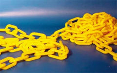 NMC - 100' Long x 1-1/2" Wide Plastic Chain - White - Exact Tooling