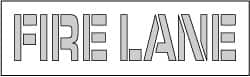 NMC - Fire Lane Stencil - 4 Inch High x 22 Inch Wide Character x 0.06 Inch Thick, Polyethylene, English - Exact Tooling