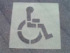 NMC - Handicapped Symbol Stencil - 38 Inch High x 34 Inch Wide Character x 0.06 Inch Thick, Polyethylene - Exact Tooling