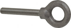 Gibraltar - 1,200 Lb Capacity, Steel, 3/8-16, Fixed Lifting Eye Bolt - Fully Threaded, 2-1/2" Shank, 2-1/2" Thread Length, Shoulder - Exact Tooling