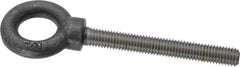 Gibraltar - 2,400 Lb Capacity, Steel, 1/2-13, Lifting Eye Bolt - Fully Threaded, 4" Shank, 4" Thread Length, No Shoulder - Exact Tooling