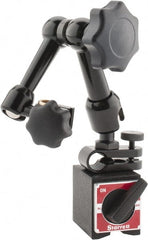 Starrett - 70 Lb Magnetic Force, Fine Adjustment Indicator Positioner & Holder with Base - Articulated Arm, Rectangular Base, 1" Base Height, 1-3/16" Base Length, 1-7/16" Base Width - Exact Tooling