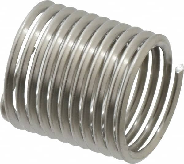 Recoil - 3/8-24 UNF, 0.562" OAL, Free Running Helical Insert - 11 Free Coils, Tanged, Stainless Steel, 1-1/2D Insert Length - Exact Tooling