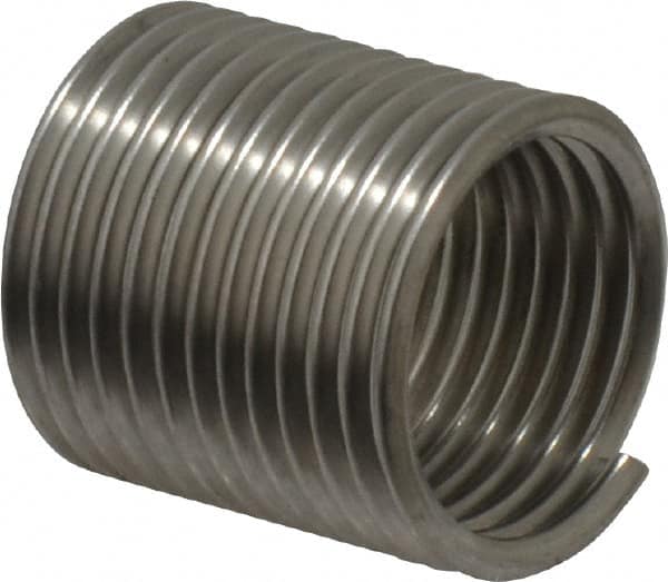 Recoil - 1/2-20 UNF, 3/4" OAL, Free Running Helical Insert - 12-3/8 Free Coils, Tanged, Stainless Steel, 1-1/2D Insert Length - Exact Tooling