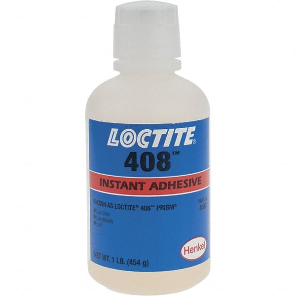Loctite - 16 oz Bottle Clear Instant Adhesive - 408 1 LB BOTTLE PRISM INSTANT ADHESIVE - Exact Tooling