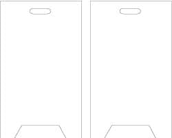 NMC - Blank - No Legend, 12" Wide x 20" High, Plastic Floor Sign - A-Frame, White, For Accident Prevention - Exact Tooling