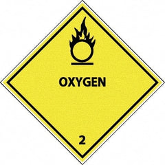 NMC - Oxygen DOT Shipping Label - 4" High x 4" Wide - Exact Tooling