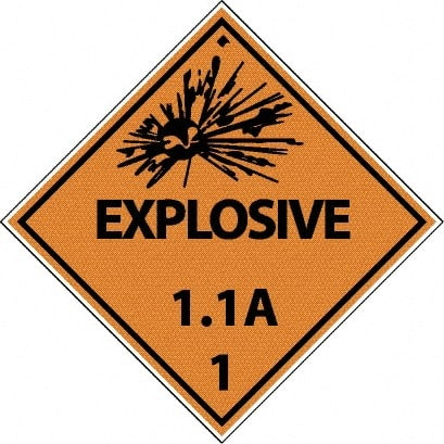 NMC - Explosives 1.1A Shipping Label - 4" High x 4" Wide - Exact Tooling