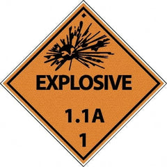NMC - Explosives 1.1A Shipping Label - 4" High x 4" Wide - Exact Tooling