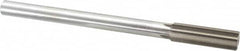 Interstate - 0.744" High Speed Steel 6 Flute Chucking Reamer - Straight Flute, 5/8" Straight Shank, 2-1/2" Flute Length, 9-1/2" OAL - Exact Tooling