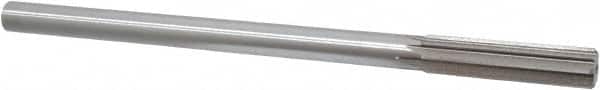 Interstate - 0.509" High Speed Steel 6 Flute Chucking Reamer - Straight Flute, 7/16" Straight Shank, 2" Flute Length, 8" OAL - Exact Tooling