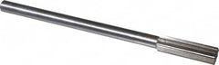 Interstate - 0.599" High Speed Steel 6 Flute Chucking Reamer - Straight Flute, 7/16" Straight Shank, 2" Flute Length, 8" OAL - Exact Tooling